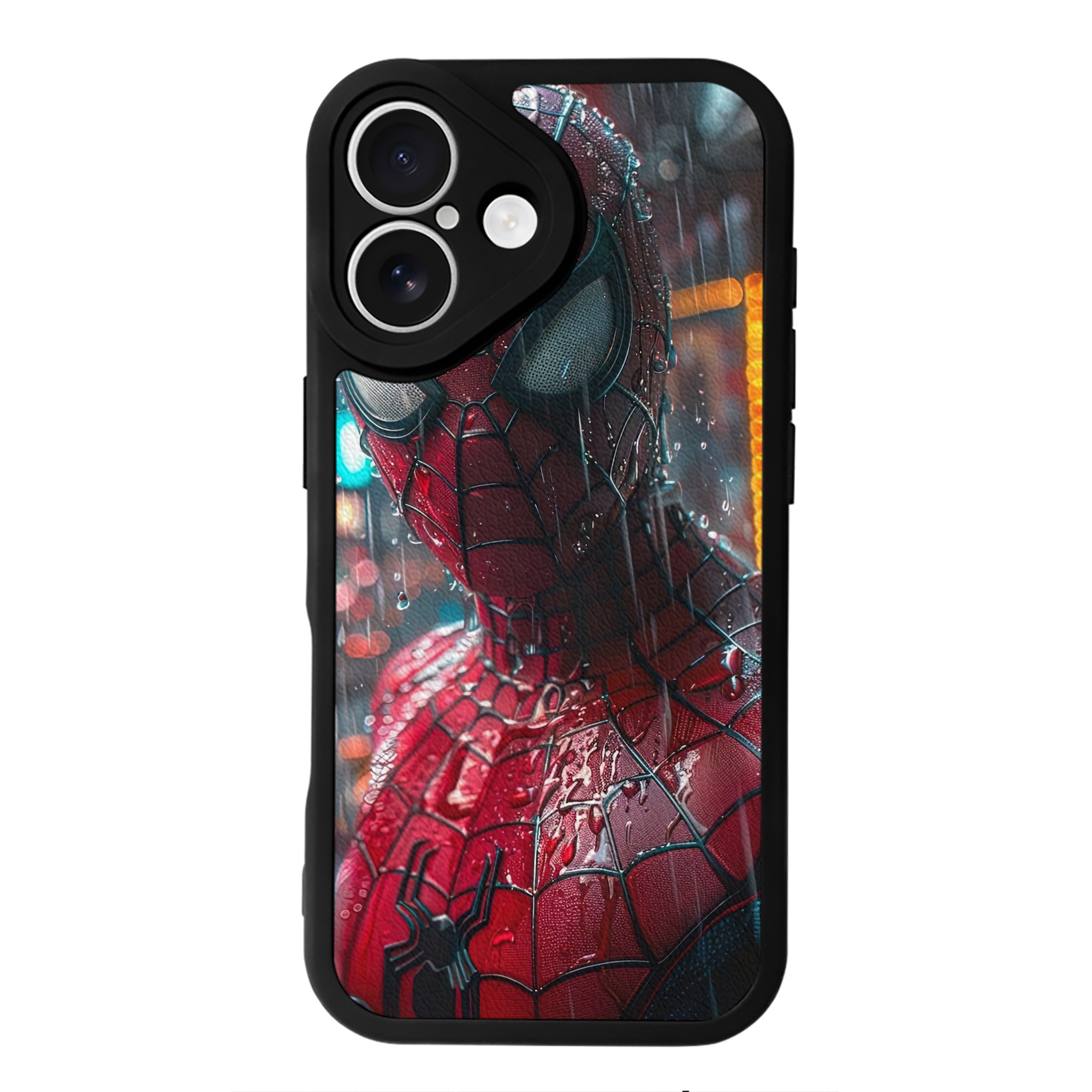 Spider Man スパイダーマン 【iPhone 16シリーズ対応】シリコンスマホケース（レザー調） 材質：シリコン